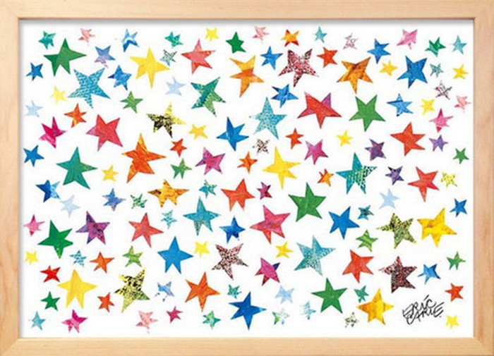 アートフレーム エリック・カール ナチュラルフレーム Eric Carle Stars Stars 387x280x17mm ZEC-61874 bic-7399016s1 アートパネル ア