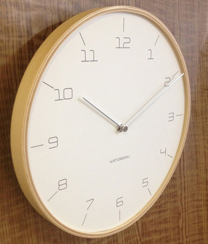 ȯɳݤ plywood wallclock7 Slim Clock ʥ 304x30mmmm km-71N bic-7414062s1 2ܤβ 