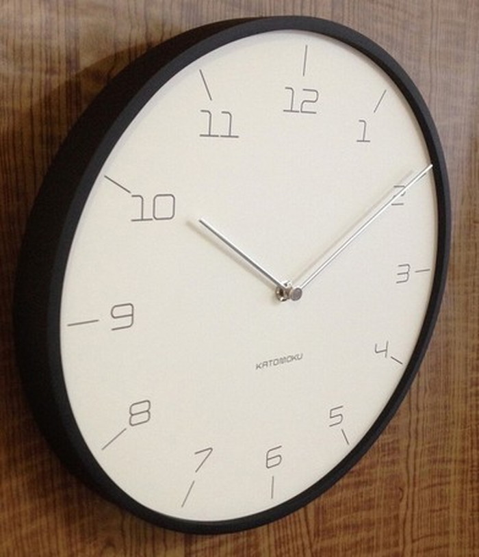 ȯɳݤ plywood wallclock7 Slim Clock ֥å 304x30mmmm km-71B bic-7414063s1 2ܤβ 