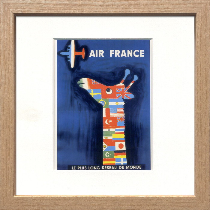 ȯ٥ȥե졼 쥤ɡӥ˥å Savignac Square Frame Air France 1956ǯ ZRS-51876 bic-7917101s1 1ܤβ 