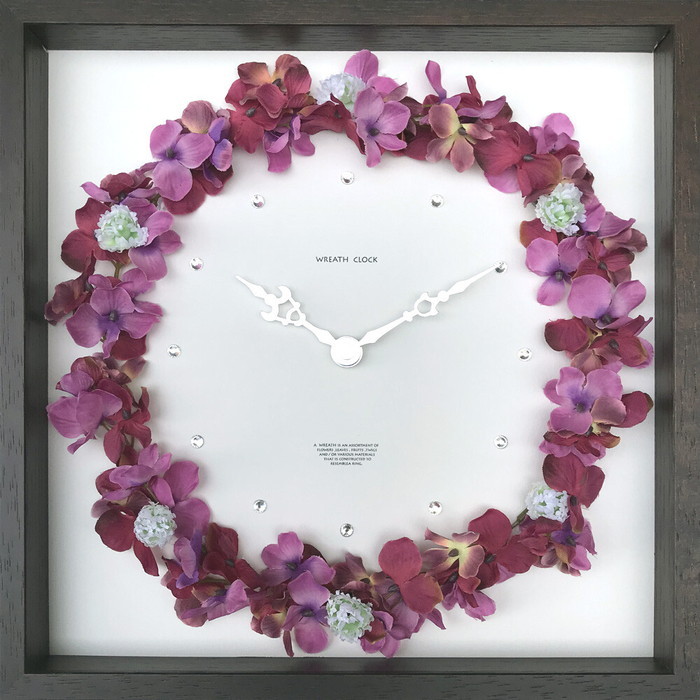 ȯ٤ եå ϥɥ󥸥 Wreath Clock Hydrangea mauve CWC-52877 bic-7985424s1 1ܤβ 