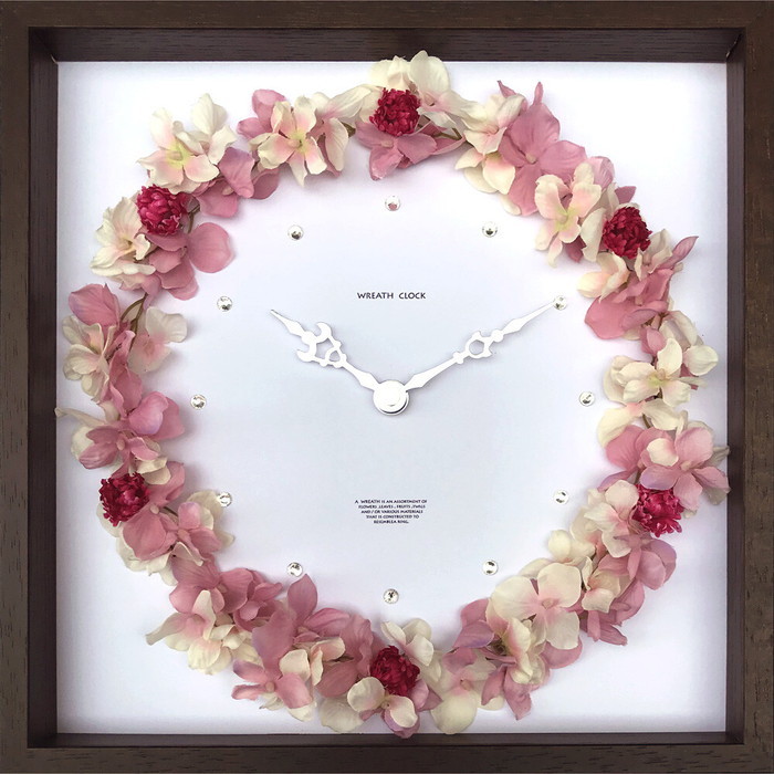 ȯ٤ եå ϥɥ󥸥 Wreath Clock Hydrangea pink CWC-52878 bic-7985425s1 1ܤβ 
