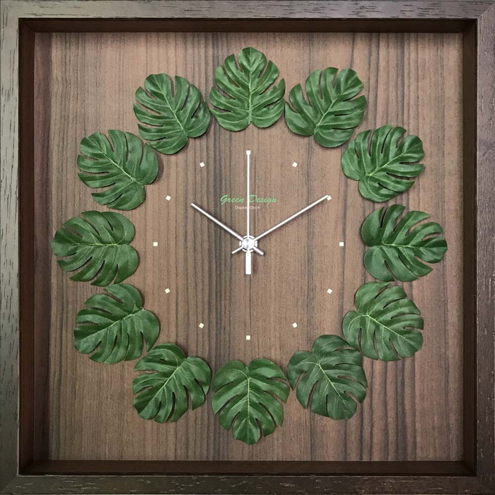 ȯ٤ ꡼եå 󥹥ƥ Wreath Clock Monstera CWC-53070 bic-7985427s1 1ܤβ 