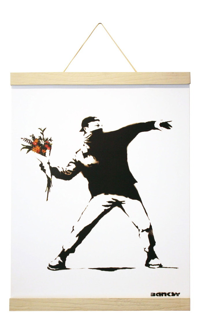 バンクシー ハンガータイプ ホワイト Banksy Molotov White Hanger style  IBA-61991 bic-8868798s1 1枚目の画像 