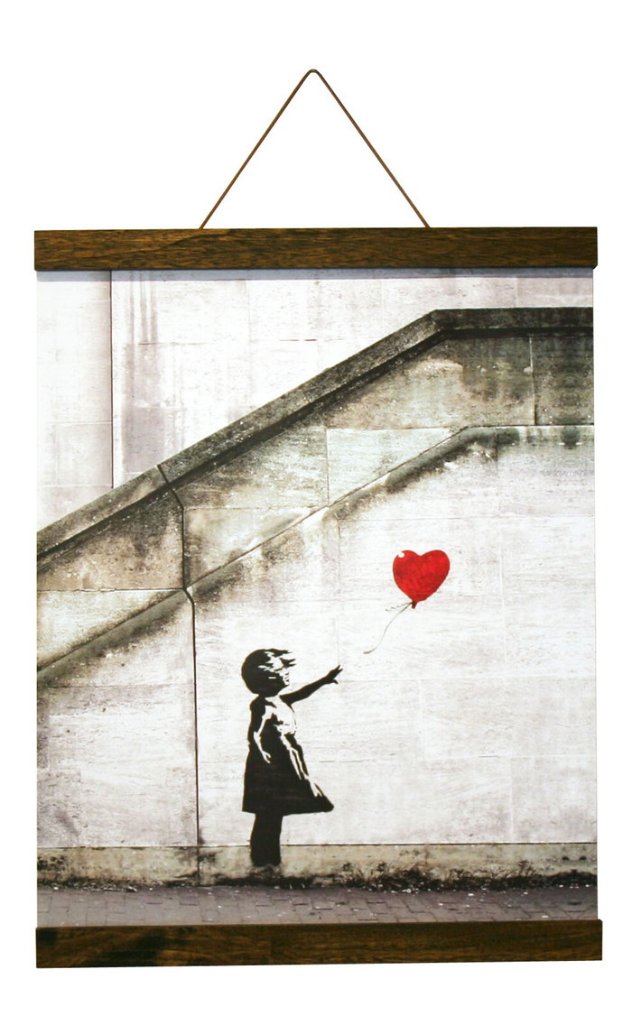 バンクシー ハンガータイプ ブラウン Banksy Red Balloon Brown Hanger style  IBA-61995 bic-8868802s1 1枚目の画像 