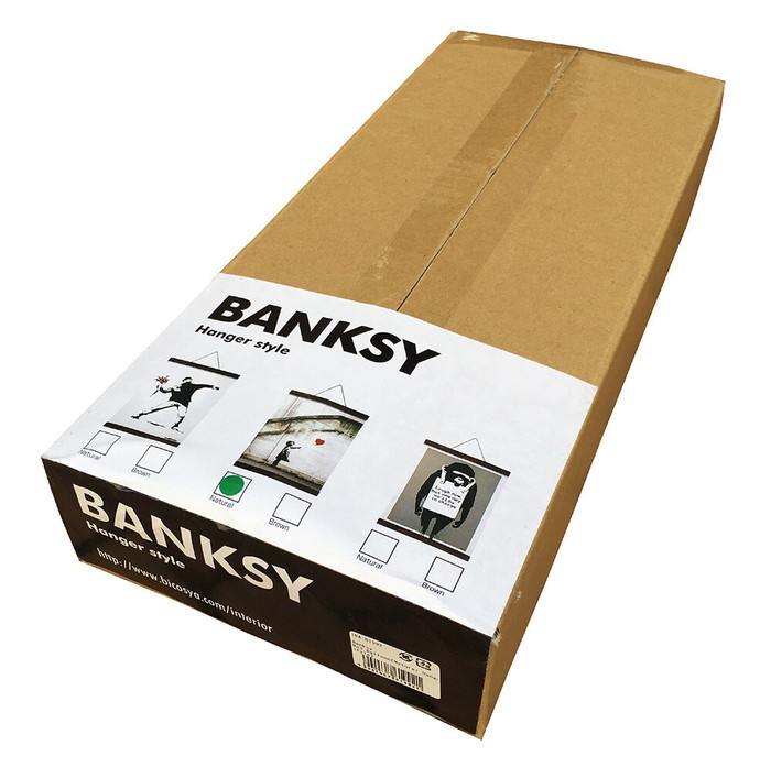 バンクシー ハンガータイプ ブラウン Banksy Red Balloon Brown Hanger style IBA-61995 bic-8868802s1 3枚目の画像