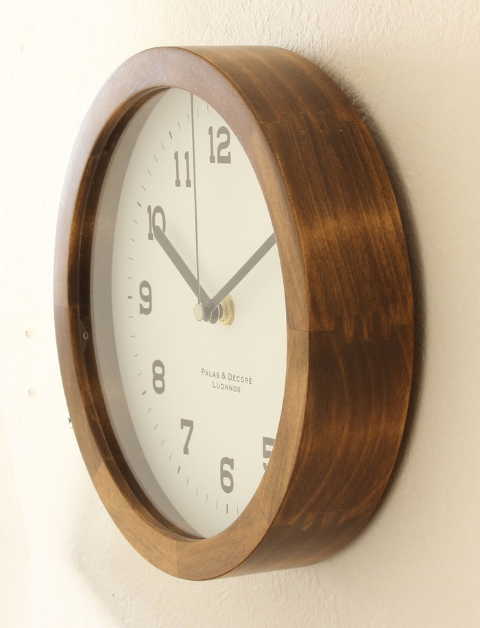 アイナ ウッドクロック Eina Wood Clock M ブラウン EIN-200BR bic-9240776s1 2枚目の画像