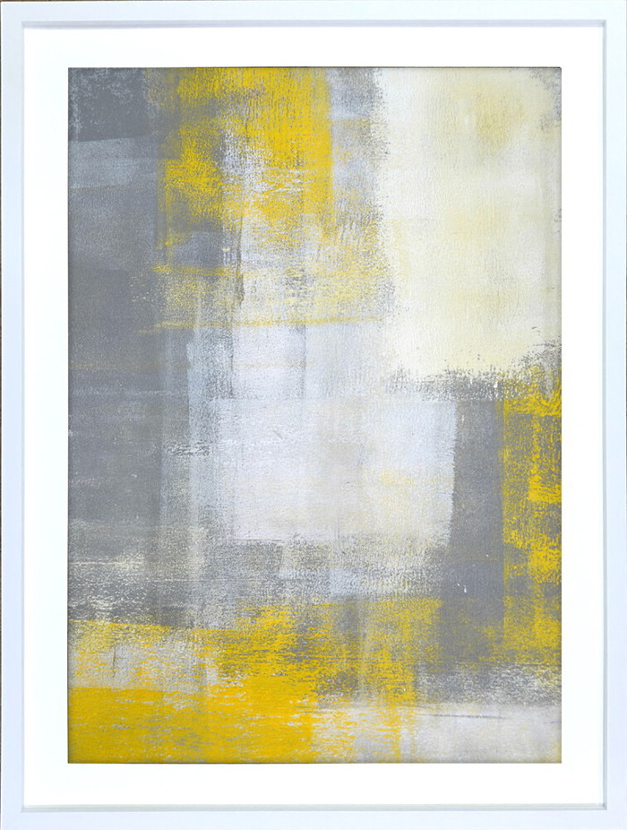 ȯ٥Х Abstract Art Grey and Yellow IAA-52930 bic-9686483s1 1ܤβ 