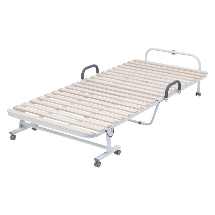 [サイズ]商品サイズ：幅975×奥行2080×高さ445mm床面高295mm耐荷重(全体)80kg折りたたみサイズ975x445x1095mm床下高250mm[素材]■構造部材:金属(鋼)/天然木(桐