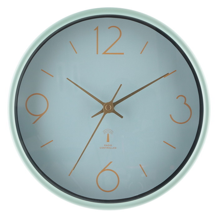 電波掛時計 アリオス Φ25 ミントグリーン ミントグリーン 255 ×45 ×255 fj-28192 掛け時計 置き時計 掛け時計 送料無料 北欧 モダン