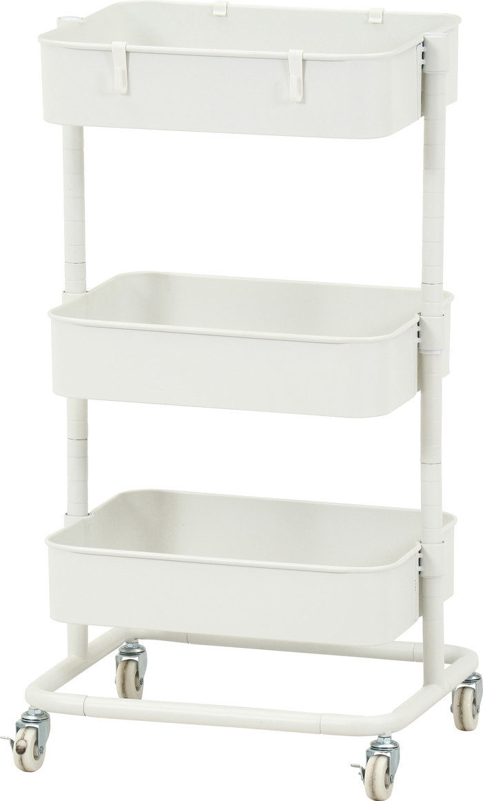 [サイズ]幅420×奥行360×高さ780mm耐荷重(全体)：12kg耐荷重(バスケット)：5kg[素材]■構造部材:金属(鋼) ■表面加工:エポキシ樹脂塗装[生産地]中国[送料]全国一律送料無料(北