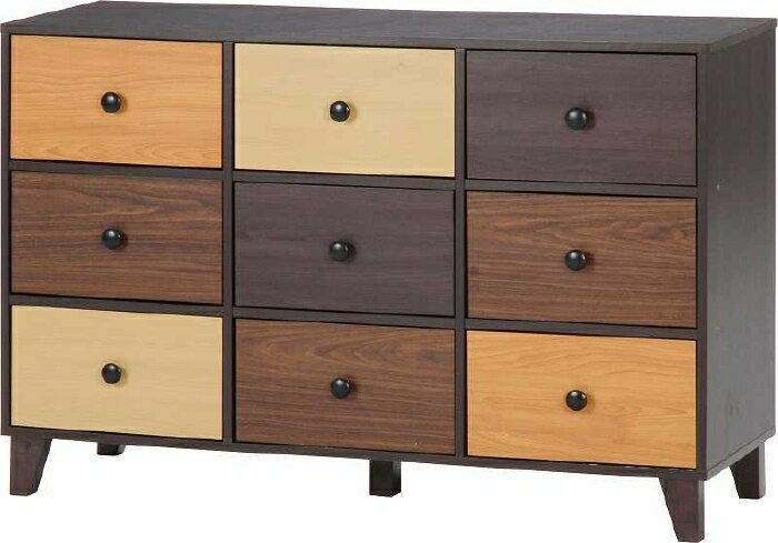 [サイズ]全体：幅1200 × 奥行390 × 高さ775耐荷重（全体）：50kg耐荷重（引出1杯）：5kg天板厚み：14mm引出内寸：345x330x110（175）mm[素材]プリント紙化粧繊維板