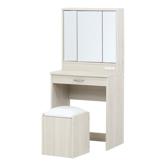 [サイズ]全体：幅600 × 奥行390 × 高さ1300耐荷重（全体）：30kg耐荷重（天板）：15kg天板厚み：−引出内寸：535x285x70mmスツールサイズ：330x290x430mm耐荷重