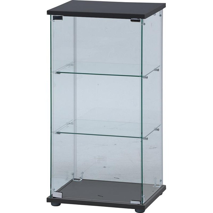 [サイズ]全体：幅425 × 奥行365 × 高さ860耐荷重（ガラス棚板）：5kg天板厚み：18mm強化ガラス棚板厚み：5mmガラス棚板：380x285mm[素材]強化ガラス[生産地]台湾[カラー]