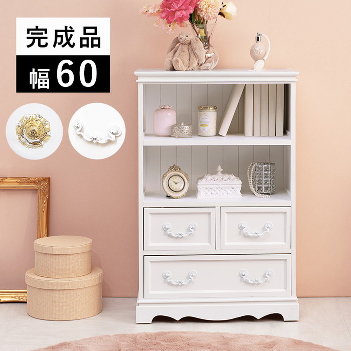 [サイズ](約)幅60×奥行33.5×高さ91cm[素材]主材:桐、MDF[生産地]中国製[カラー]・ホワイト[送料]全国一律送料無料(北海道・沖縄・離島は配達不可)[商品説明]上品な白い取っ手が付い