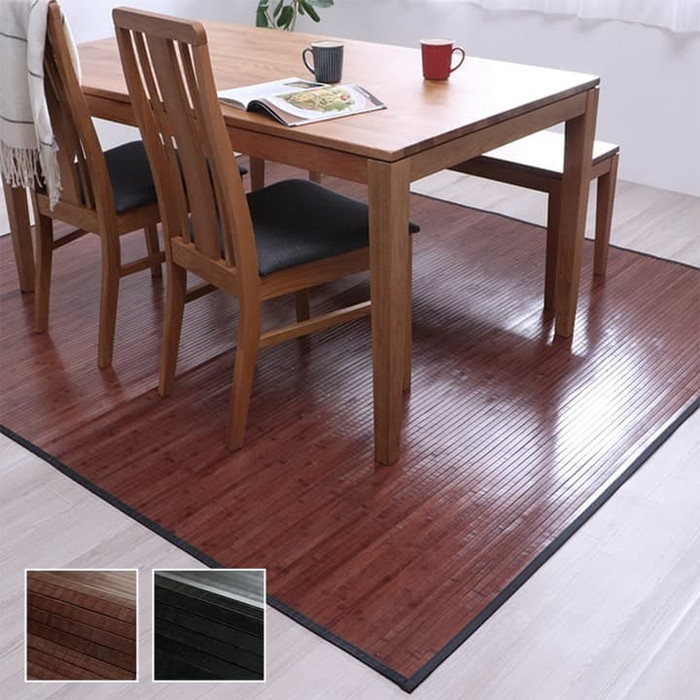 [サイズ]縦：250×横：250cm厚み：約3mm[素材]表地=竹 裏地=不織布 ヘリ=PP[生産地]中国[カラー]ブラック ダークブラウン[送料]全国一律送料無料[商品説明]竹は耐久性に優れ、熱伝導