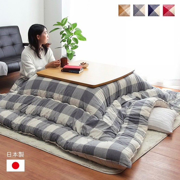 [サイズ]縦：205×横：285cm厚み：約46mm[素材]表地=綿100％【インド綿】裏地=綿100％【インド綿】中材=ポリエステル100％ 3.0kg(東レ マッシュロンわた)[生産地]日本(側地
