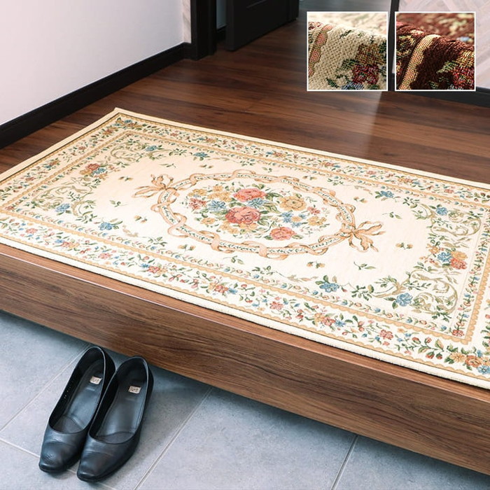 [サイズ]縦：70×横：120cm厚み：約5mm[素材]表面＝ポリエステル50％・アクリル40％・その他(綿・ポリウレタン・レーヨン・ナイロン)10％裏面＝ポリエステル100％（滑りにくい加工付）[生