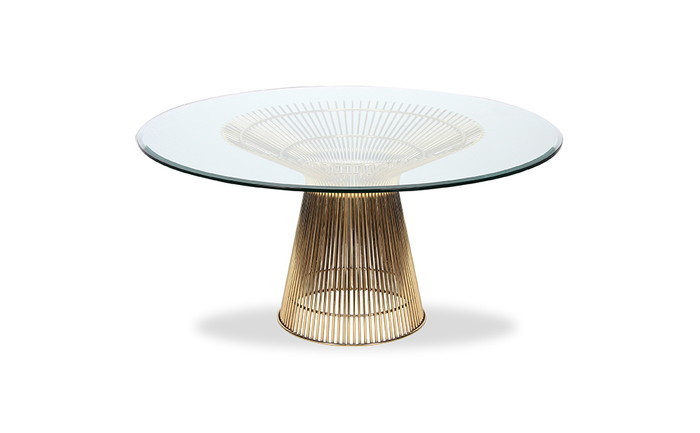 ウォーレン・プラットナー プラットナー ダイニングテーブル PLATNER Dining Table 金メッキ 3年保証付 inv-8869btgol  テーブル,センターテーブル,ガラス製 家具インテリアのジェンコ【本店】