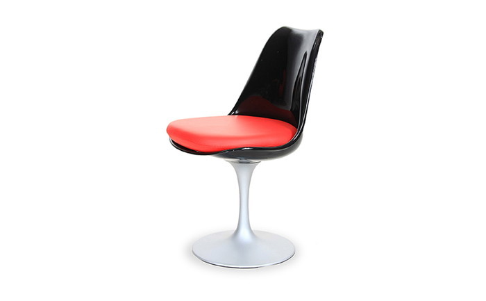『130』エーロ・サーリネン チューリップ サイドチェア TULIP Side Chair セミアニリンレザー 本革 3年保証付 inv-zc-fg11 1枚目の画像 