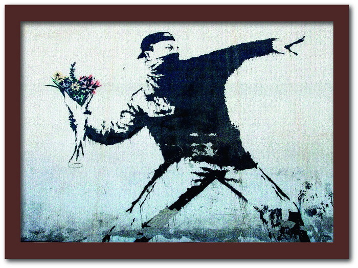 ȯ٥Х󥯥 Banksy ƥꥢ Fower bomber «ꤲ VS-1001BR-A4 ե졼५顼֥饦 A4 kar-10054175s3 1ܤβ 