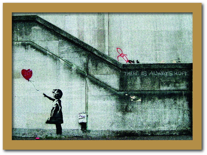 ȯ٥Х󥯥 Banksy ƥꥢ Girl with Balloon Ⱦ VS-1002NA-A2 ե졼५顼ʥ A2 kar-10054176s12 1ܤβ 