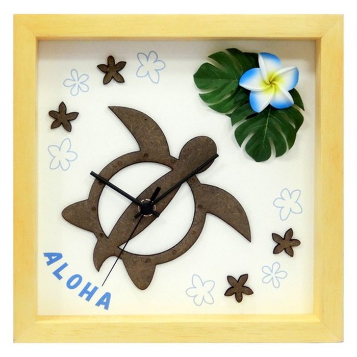 ȯ٥ϥ磻 ƥꥢ DECLOCK Hawaiian Clock Honu Flower ե졼 ʥ ץꥢ ֥롼 DC-1809 ݾ kar-3776333s3 1ܤβ 
