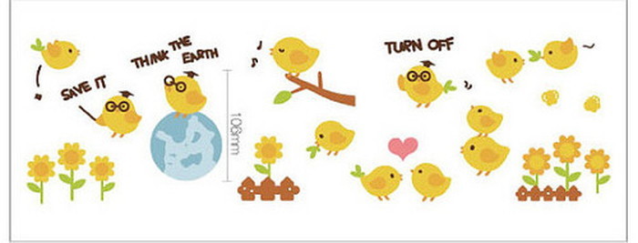 ȯMini Wall Stickers ߥ˥륹ƥå Baby Bird Rolly OSH-9012 kar-4046013s1 2ܤβ 