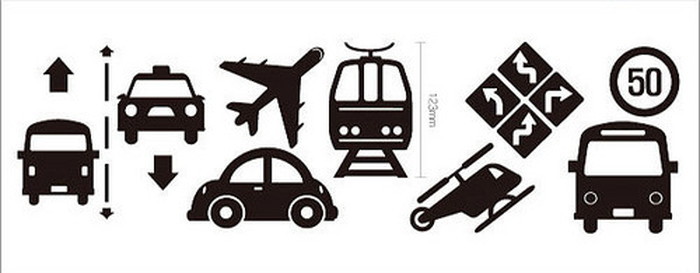 ȯMini Wall Stickers ߥ˥륹ƥå Travel Icon OSH-9020 kar-4046019s1 1ܤβ 