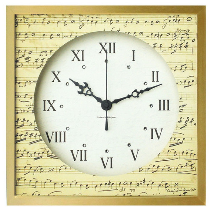 Score Clock スワロフスキー ラインストーン使用 ナチュラル SC-1001 保証付 kar-4534030s1 置き掛け兼用時計 置き時計 掛け時計 送料無