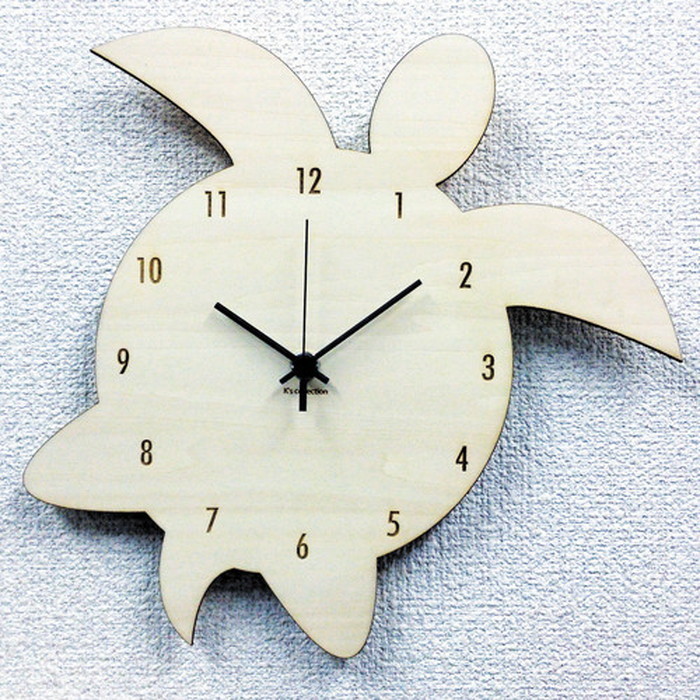 ハワイアン アジアン テイスト 掛け時計 Silhouette Clock ホヌ Honu ホヌ 保証付 sk-1007 kar-4534127s1 掛け時計 置き時計 掛け時計