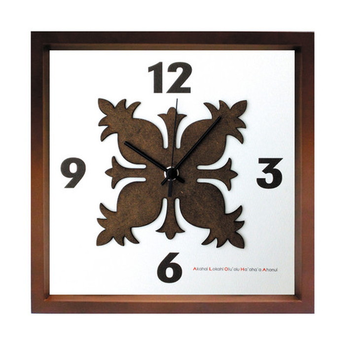 ȯ٥ϥ磻󥭥 ʸ ݤ HawaiianQuilt Clock ѥʥåץ ֥饦 HK-1007 ݾ kar-4534131s7 1ܤβ 