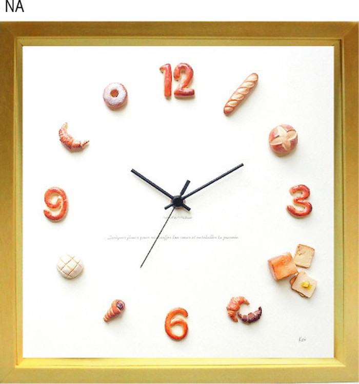 パン 掛時計 Horloge du pain ナチュラル KK-1002 保証付 kar-5091240s2 掛け時計 置き時計 掛け時計 送料無料 北欧 モダン 家具 インテ