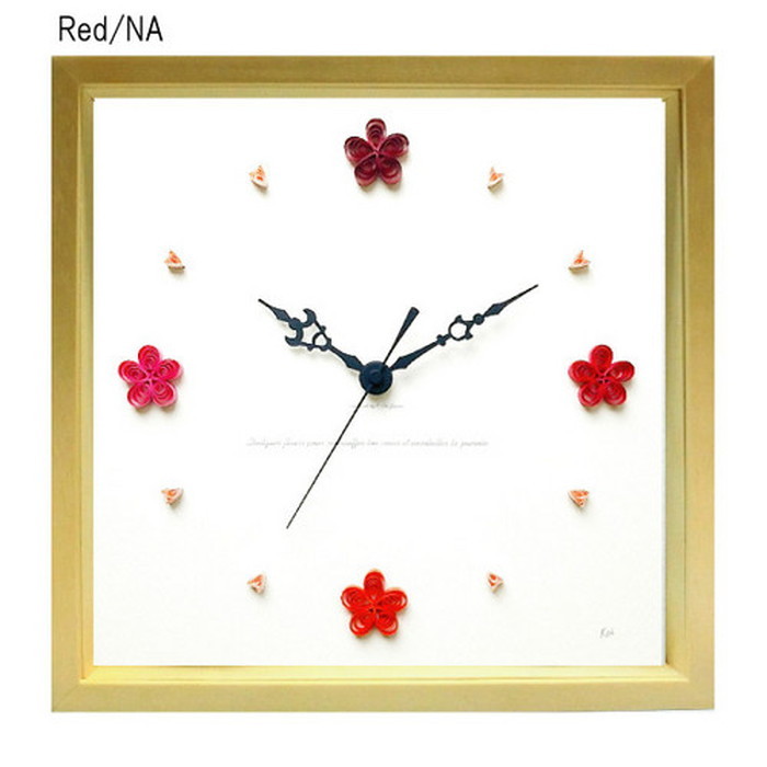 ȯ٥ȥե ڡѡ󥰳ݻ Paper Quiling Clock ե졼५顼ʥ Red PQ-1002 ݾ kar-5093246s1 1ܤβ 