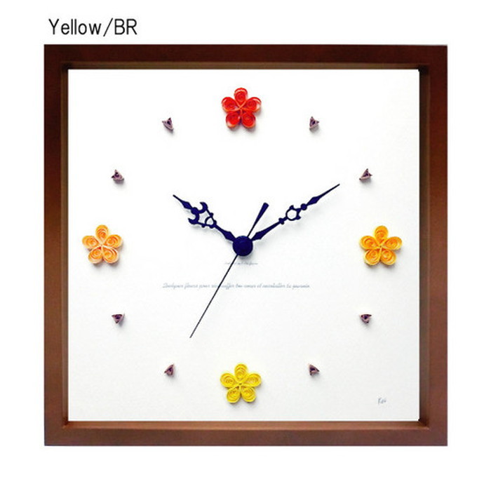 ȯ٥ȥե ڡѡ󥰳ݻ Paper Quiling Clock ֥饦 Yellow PQ-1010 ݾ kar-5093253s2 1ܤβ 