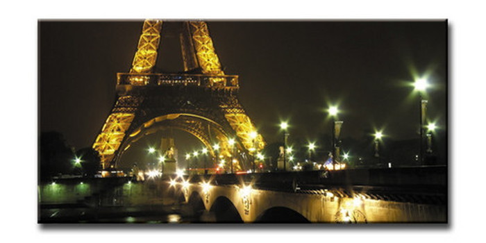ȯCANVAS ART Х Paris Eiffel Tower ѥ L W1000H500D40mm US-6002 kar-6248575s1 1ܤβ 