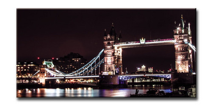 ȯCANVAS ART Х London Tower Bridge ɥ ֥å L W1000H500D40mm US-6004 kar-6248588s1 1ܤβ 