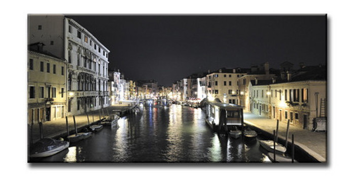 ȯCANVAS ART Х Italy Venice ꥢ ٥˥ L W1000H500D40mm US-6005 kar-6248593s1 1ܤβ 