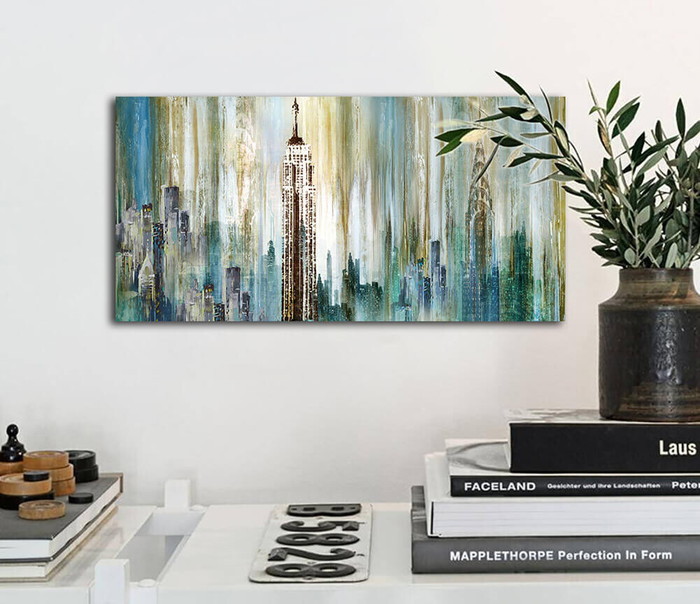 ȯ٥С˥å   BURNISH  WALL ART Empire State Building BWA-019 kar-7859640s1 4ܤβ 