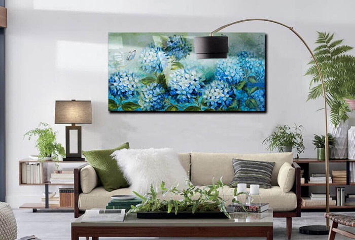 ȯ٥С˥å   BURNISH  WALL ART BLUE FLOWER BUTTERFLY BWA-020 kar-7859643s1 2ܤβ 