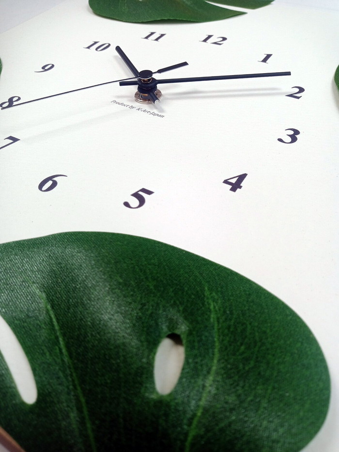 『当社発送』Monstera Clock モンステラクロック SV-3002 フレームカラー:ナチュラル 保証付 kar-9302219s2 2枚目の画像