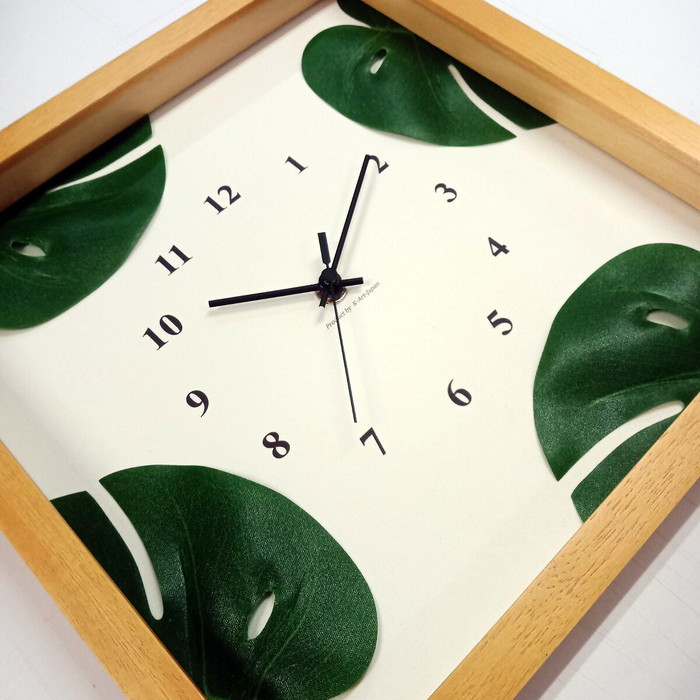 『当社発送』Monstera Clock モンステラクロック SV-3002 フレームカラー:ナチュラル 保証付 kar-9302219s2 3枚目の画像