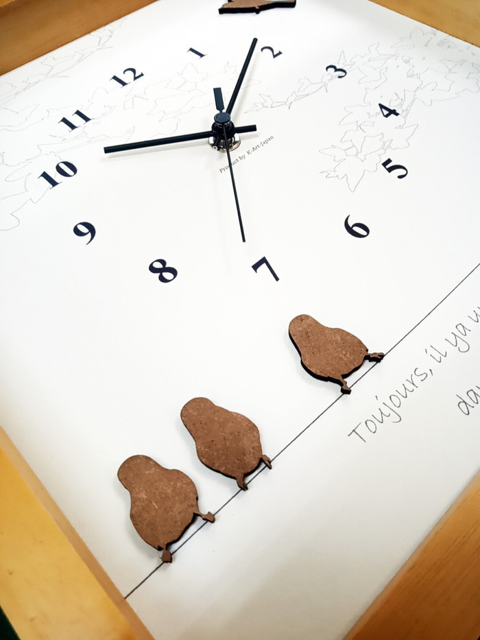 『当社発送』かわいい鳥の掛時計 Bird Clock BC-2003 フレームカラー:ブラウン 保証付 kar-9327119s3 2枚目の画像