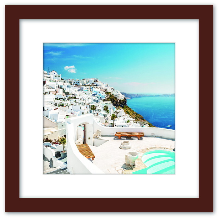 アートコレクション ホワイトアンドブルー 地中海 シリーズ WB-1006BR-L フレームカラー：ブラウン Lサイズ kar-9526258s11 1枚目の画像 