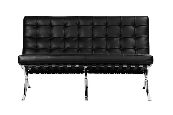 [サイズ]W132cm x D81cm x H78cm sh47cm[素材]張地：レザークッション：モールドウレタンフォーム(8cm)ベルト：4mm厚レザーベルト[カラー]張地：レザーカラーブラック 