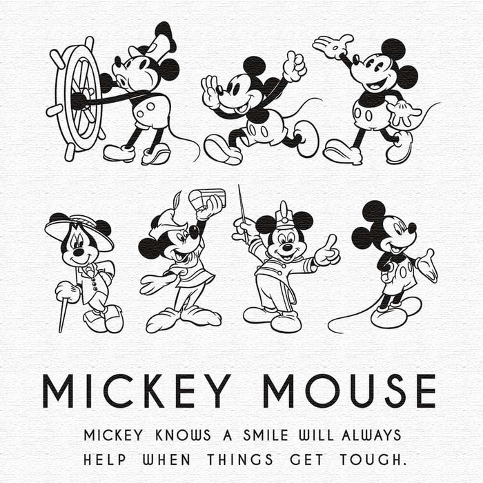 ミッキーマウス dsny-1710-01 Mサイズ 30cm×30cm ディズニー アート