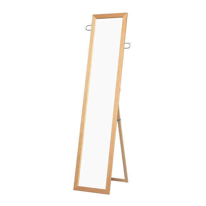 376フック付スタンドミラー 幅35cm