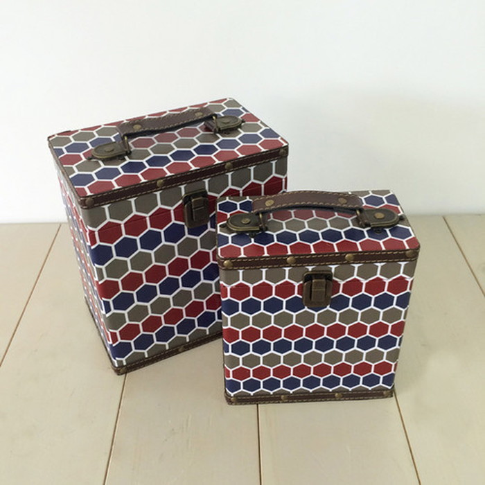 [サイズ]L：22×14×24S：18×10×20cm[素材]ウッド[生産国]中国[送料]全国一律無料( 沖縄・離島は配達不可)[商品説明]かわいい色づかいの亀甲柄BAGはとてもスリムです。コスメBA