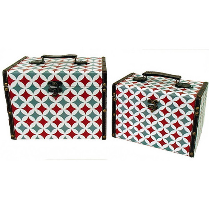 [サイズ]L：27×20×20S：23×14×16cm[素材]ウッド[生産国]中国[送料]全国一律無料( 沖縄・離島は配達不可)[商品説明]ジオメトリックな柄をレトロば色づかいで作りました。[備考]※