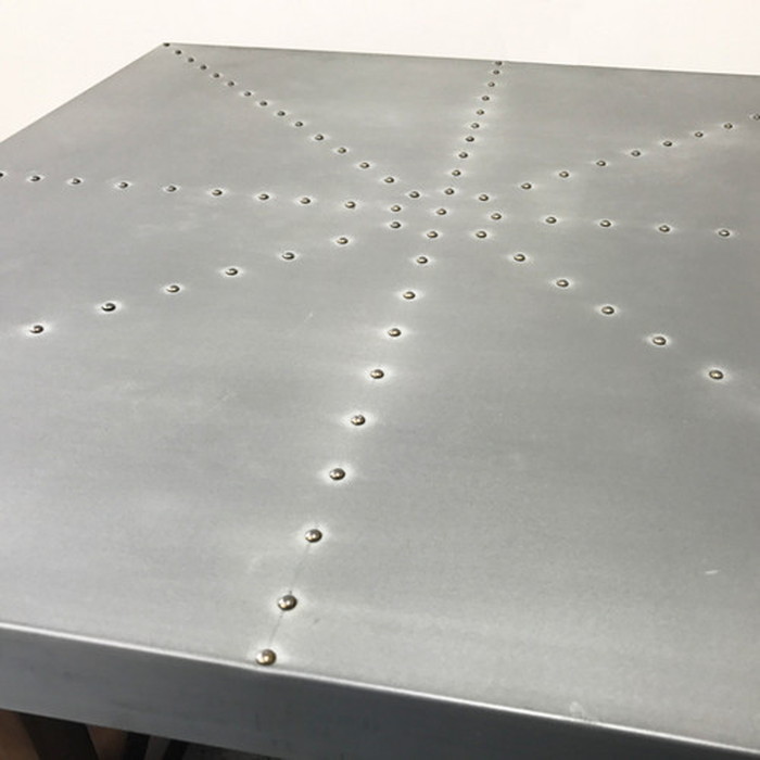 モミ古材 × 亜鉛天板 コーヒーテーブル W120